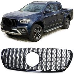 Σπορ Μαύρη γυαλιστερή μάσκα Sport για Mercedes X Class W470 17-20