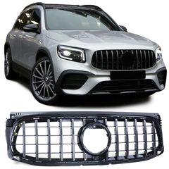 Σπορ μάσκα ψυγείου χρώμιο μαύρο για Mercedes GLB X247 με Sportpaket από 19