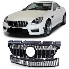 Σπορ μάσκα χρώμιο μαύρο γυαλιστερό για Mercedes SLK R172 προ-λίφτινγκ 11-15