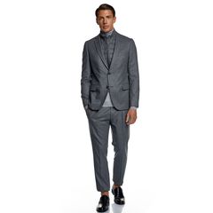 Ολόμαλλο κοστούμι με Αποσπώμενη Μόστρα σε Γκρι Χρώμα, Slim Fit Εφαρμογή Guy Laroche GL921317_10855V_3