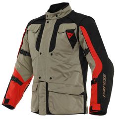 DAINESE ALLIGATOR TEX JACKET Walnut/Black/Lava-Red μπουφάν προσφορα