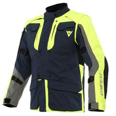 DAINESE ALLIGATOR TEX JACKET Black-Iris/Fluo-Yellow/Charcoal-Gray μπουφάν προσφορα