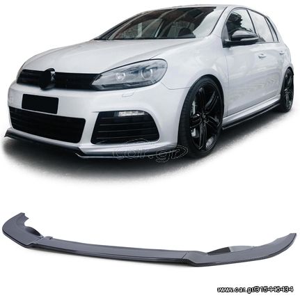 Μπροστινό σπόιλερ lip σπορ εμφάνιση CARBON LOOK για Golf 6 09-12 με προφυλακτήρα R20