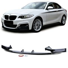 Εμπρός σπόιλερ lip sport μαύρο Γυαλιστερό GLOSSY χρώμα για τη BMW 2-σειρά F22 F23 από 13