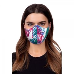 PROFILED FACE MASK RAINBOW white