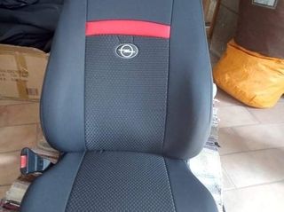 Καλύμματα ειδικά ραμμένα για Opel Meriva βιοτεχνίας μαύρα με φασάκι και σήμα -thumb-1