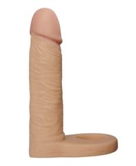 Ρεαλιστικό Ανδρικό Strap-On The Ultra Soft Double Dildo 15 cm με Δαχτυλίδι Πέους - Lovetoy