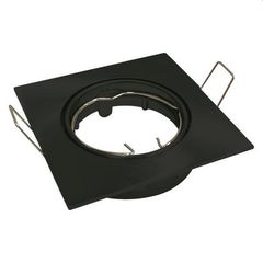 Σπότ οροφής τετράγωνο κινητό χωνευτό αλουμινίου PAR16 Μαύρο 147-52641 FERRARA