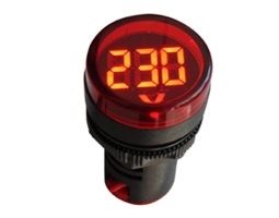 Βολτομετρο Πινακος Ψηφιακο Φ22 Led 60-450Vac Βιδωτο Κοκκινο Ad22-22Dsv Xnd