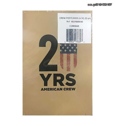 American Crew 20 Years x24 Postcards