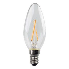 Λάμπα led κεράκι crossed filament 5W E14 σε ψυχρό λευκό φως 6500K 480lm 220-240V με διάφανο γυαλί σε συσκευασία 3 τεμαχίων