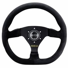 Γνήσιο Τιμόνι Sparco L360 Flat , μαύρο δέρμα, Μαύρες ακτίνες 