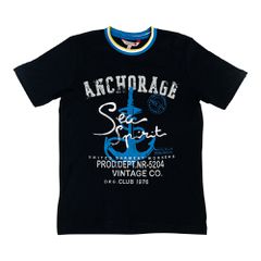 Παιδικό t-shirt ναυτικό μπλε για αγόρια (4-16 ετών)
