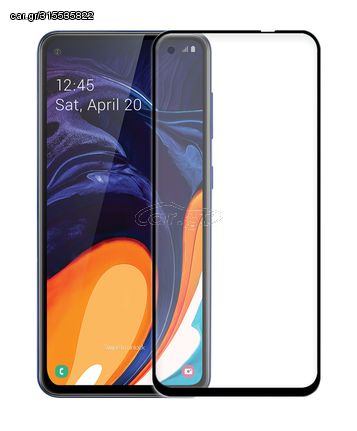 POWERTECH Tempered Glass 5D Full Glue, Samsung A60 2019, μαύρο