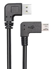 POWERTECH καλώδιο USB σε USB Micro CAB-U132, 90°, Easy USB, 0.5m, μαύρο