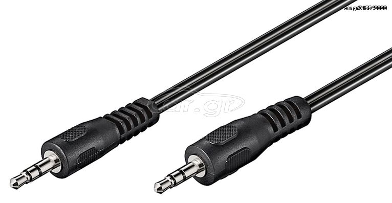 GOOBAY καλώδιο ήχου 3.5mm 50449, 3 pin stereo, 2.5m, μαύρο