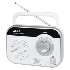 Akai PR003A-410W Φορητό αναλογικό ραδιόφωνο με είσοδο ακουστικών