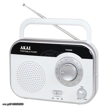 Akai PR003A-410W Φορητό αναλογικό ραδιόφωνο με είσοδο ακουστικών