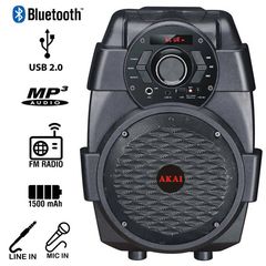 Akai ABTS-806 Φορητό ηχείο Bluetooth με USB, Aux-In και είσοδο μικροφώνου – 10W