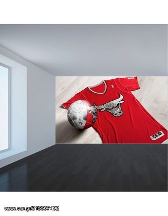 Ταπετσαρία με ποδόσφαιρο με Chicago Bulls - Βινύλιο 140 cm * 80 cm