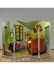 Παραβάν Van Gogh Δωμάτιο - 80 cm * 160 cm [Δίφυλλο] Ύφασμα  (2 Όψεις)