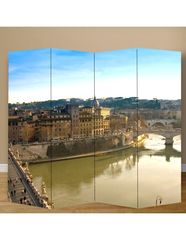 Παραβάν Ιταλία - 80 cm * 160 cm [Δίφυλλο] Ύφασμα  (2 Όψεις)