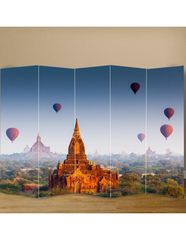 Παραβάν Μίανμαρ - 80 cm * 160 cm [Δίφυλλο] Ύφασμα  (2 Όψεις)