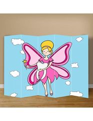 Παραβάν Νεράιδα των Δοντιών - 80 cm * 160 cm [Δίφυλλο] Ύφασμα  (2 Όψεις)