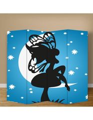 Παραβάν Νεράιδα της Νύχτας - 80 cm * 160 cm [Δίφυλλο] Ύφασμα  (2 Όψεις)