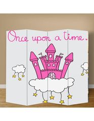 Παραβάν Ιπτάμενο κάστρο - 80 cm * 160 cm [Δίφυλλο] Ύφασμα  (2 Όψεις)