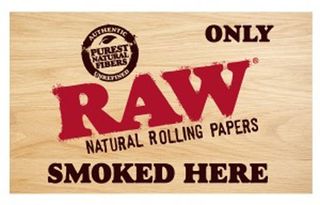 Raw Stickers Αυτοκόλλητο Wood Grain Smoked Here - 13x7.5cm