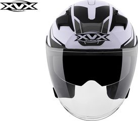 XVX RX400 Dream Λευκό/Μαύρο Κράνος Μηχανής Jet 1450gr με Sunvisor