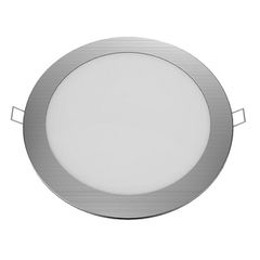Φωτιστικό PANEL LED νίκελ ματ στρόγγυλο χωνευτό 18W ψυχρό χρώμα φωτός 6500K 1800lm Φ220mm