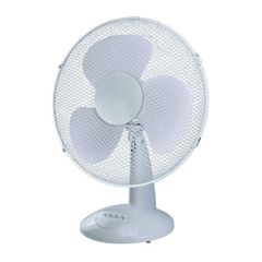 Ανεμιστήρας επιτραπέζιος 230V AC με διάμετρο Φ40cm 45W 3 ταχύτητες με 3 πτερύγια σε λευκό χρώμα
