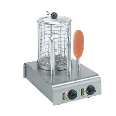 Hot Dog βραστήρας με 3 σούβλες κάθετος 1,2kW με θερμοκρασία νερού έως 90 βαθμούς κελσίου