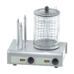 Hot Dog βραστήρας με 3 σούβλες οριζόντιος 1,2kW με θερμοκρασία νερού έως 90 βαθμούς κελσίου
