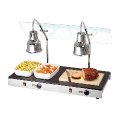 Επαγγελματικό Carving Station 2,5kW από ακρυλικό γυαλί προστασίας με διακόπτη On/Off και λαμπτήρα θέρμανσης