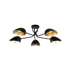 KQ 2759/5 ELIA BLACK AND ANTIQUE BRASS CEILING LAMP Ζ3 HOMELIGHTING 77-8103