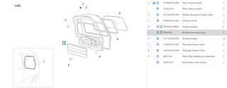 Ταπετσαρία Πίσω Πόρτας Piaggio Porter D120 E5 - 2010-2015 ZAPS90CK ZAPS90PK 1E003375