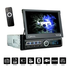 Αναδιπλούμενη οθόνη 7" ιντσών (USB 1DIN MP3 MP5 Bluetooth 1-DIN Mirrorlink universal multimedia SDcard 4x60W ράδιο αυτοκινήτου) 7110S