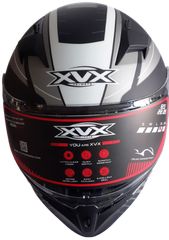 XVX Storm RS-300 Matt White-Black Κράνος Μηχανής Full Face 1400gr