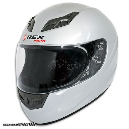 REX MOTO Grey Full Face Κράνος 1450g