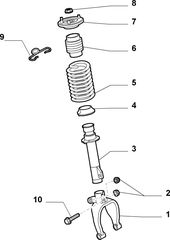 Alfa Romeo 159 Brera Spider Top Mount Ελαστική Τάπα Μπροστινού Τροχού Καινούργια Γνήσια- 50515176-thumb-2