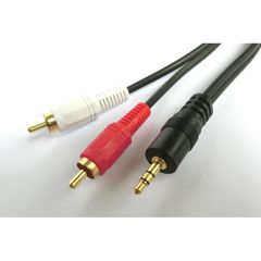 Cable Audio 3.5mm M2xRCA M 1m Aculine AU-011