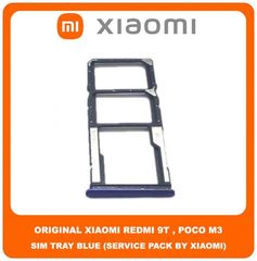 Original Γνήσιο Xiaomi Redmi 9T , Redmi9T (J19S, M2010J19SG, M2010J19SY) Poco M3 , PocoM3 (M2010J19CG, M2010J19CI) SIM Card Tray Cover Assy + Micro SD Tray Slot Υποδοχέας Βάση Θήκη Κάρτας SIM Κάλυμμα