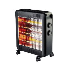 Θερμάστρα χαλαζία 2200W IPX4 Quartz με ρυθμιζόμενο θερμοστάτη και πλέγμα προστασίας