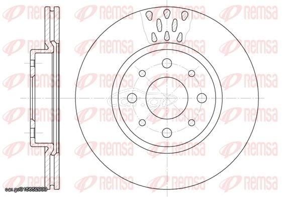 Δισκόπλακα REMSA 618910 για Alfa Romeo 145 1700cc 16Valves 129ps 1994 1996