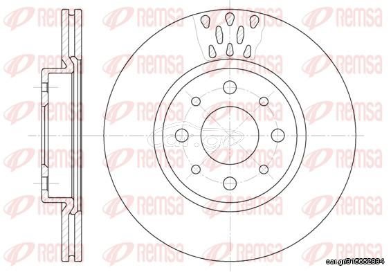 Δισκόπλακα REMSA 618910 για Alfa Romeo 145 1900cc JTD 105ps 1999 2001