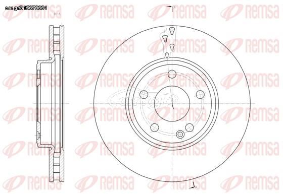 Δισκόπλακα REMSA 6152210 για Mercedes-Benz CLA-Class Coupe C117 1800cc 200 CDI 136ps 2013