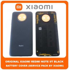 Original Γνήσιο Xiaomi Redmi Note 9T , Note9T (M2007J22G, J22) Rear Back Battery Cover Πίσω Κάλυμμα Καπάκι Μπαταρίας Black Μαύρο (Service Pack By Xiaomi)